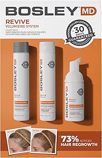 BosleyMD BosRevive Color-Safe Hair Care Kit for Thinning Hair, Starter Size (30 Days) – Shampoo, Conditioner & Thickening Treatment with Biotin, Panthenol & Botanical Extracts