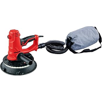 Ginelson Ponceuse Platre Ponceuse Cloison Seche Bord Classique Amovible Ponceuse Avec Lumiere Led 13 Pcs Disque De Poncage 180mm Avec Tuyau Anti Poussiere Et Sac A Poussiere Amazon Fr Bricolage