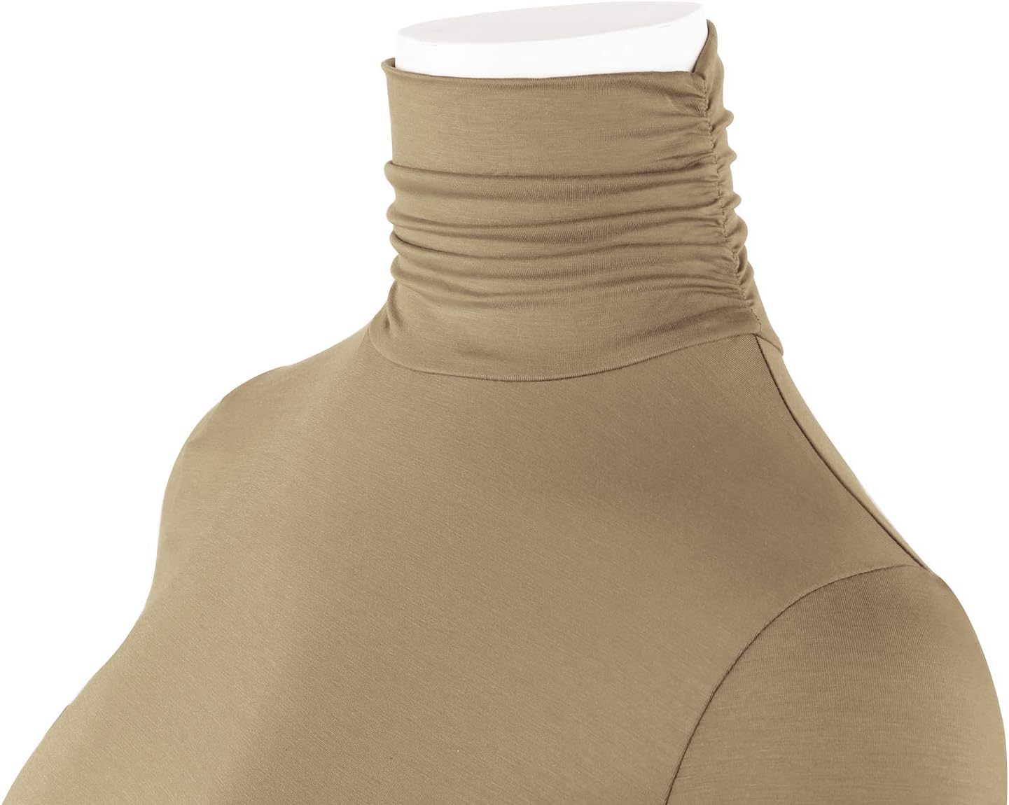 AUHEGN Women's Long Sleeve Lightweight Turtleneck Top Slim Fit Pullover T-Shirt (S-XXL) - Image 4