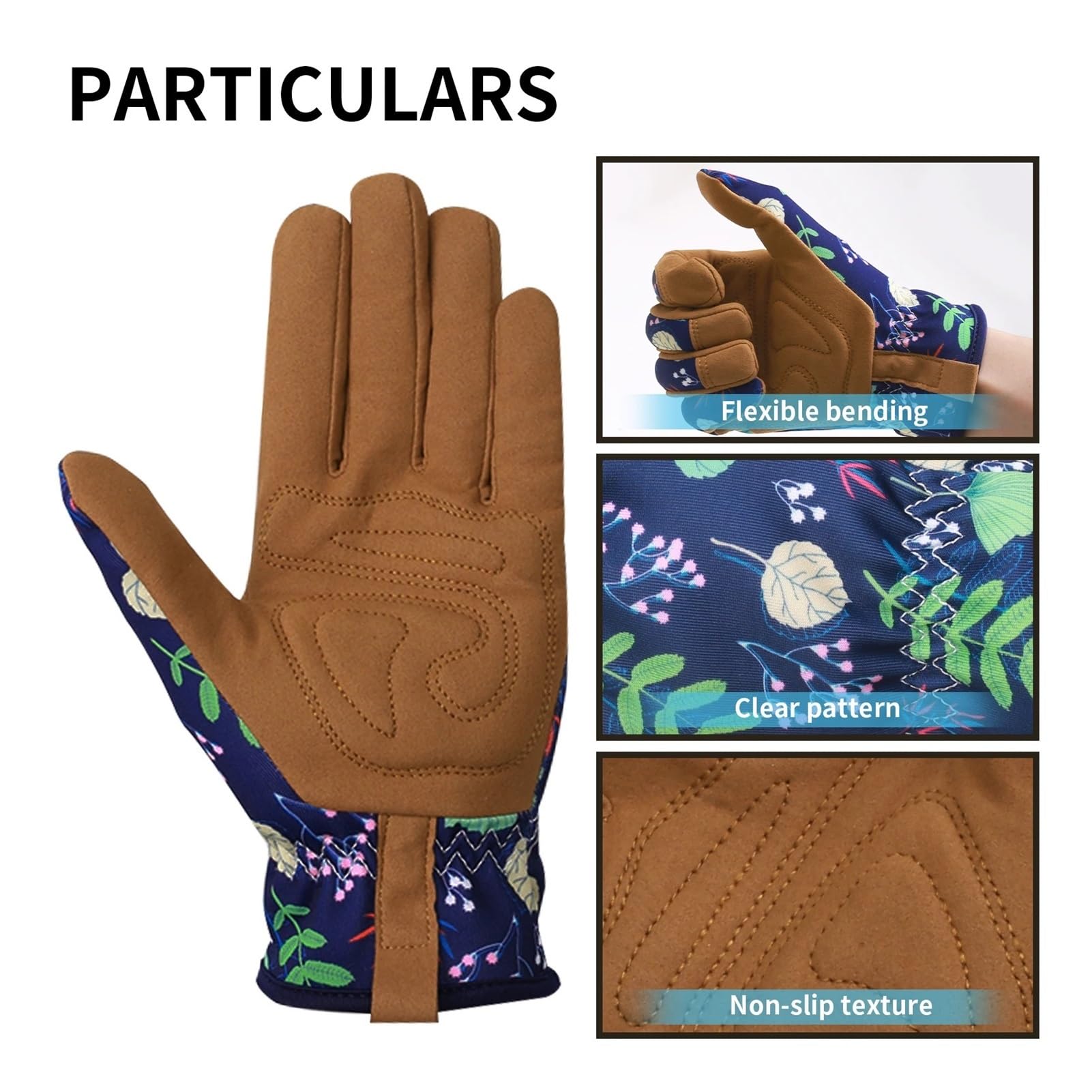 Gartenhandschuhe, Damen-Gartenhandschuhe aus Mikrofaser-Leder for Jäten, Graben, Pflanzen, Beschneiden, Arbeiten