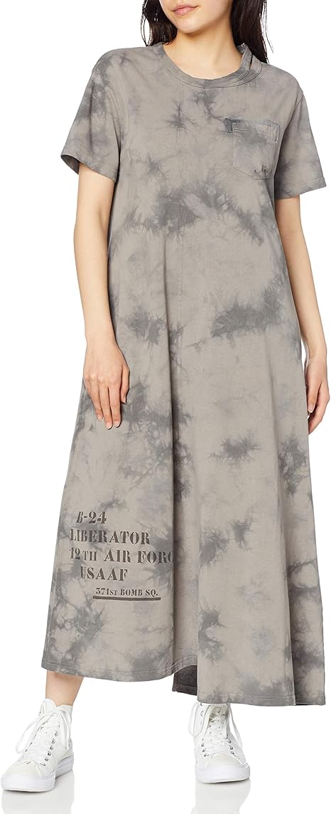 Amazon Co Jp アヴィレックス ワンピース Tie Dye One Piece Dress レディース 14 Grey 日本 F Free サイズ 服 ファッション小物