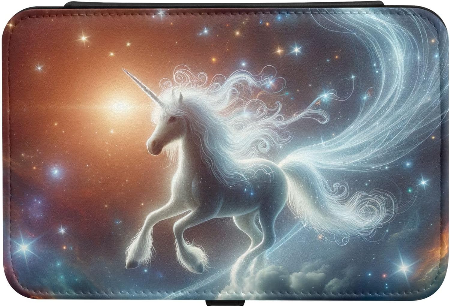 ODAWA Horse in Space Jewelry Holder Leather Jewerly Storage Display Holder for Necklace Ring Storage Organizer Gift for Grils Women