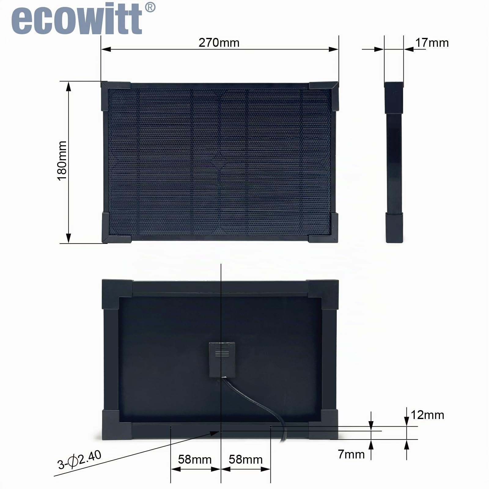 ECOWITT WS6210 Gateway Estación Meteorológica, Receptor Móvil 4G/Wi-Fi para Sensores Exteriores/Interiores, Base IoT para el Hogar, Asistente Ecosistémico Con Panel
