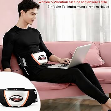 Heat Vibration Massage Belt Waist Muscle Trainer & Abdominal Massager