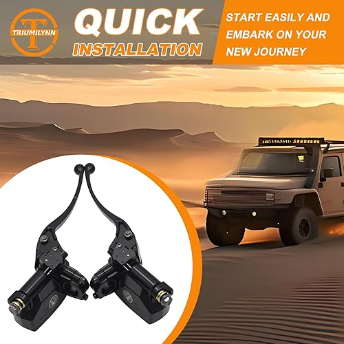 Miniatura 6 de Triumilynn Cilindro maestro de embrague de freno de 78 pulgadas 0.866 in para Honda Yamaha Suzuki Kawasaki, manillar de 78 pulgadas para motocicleta