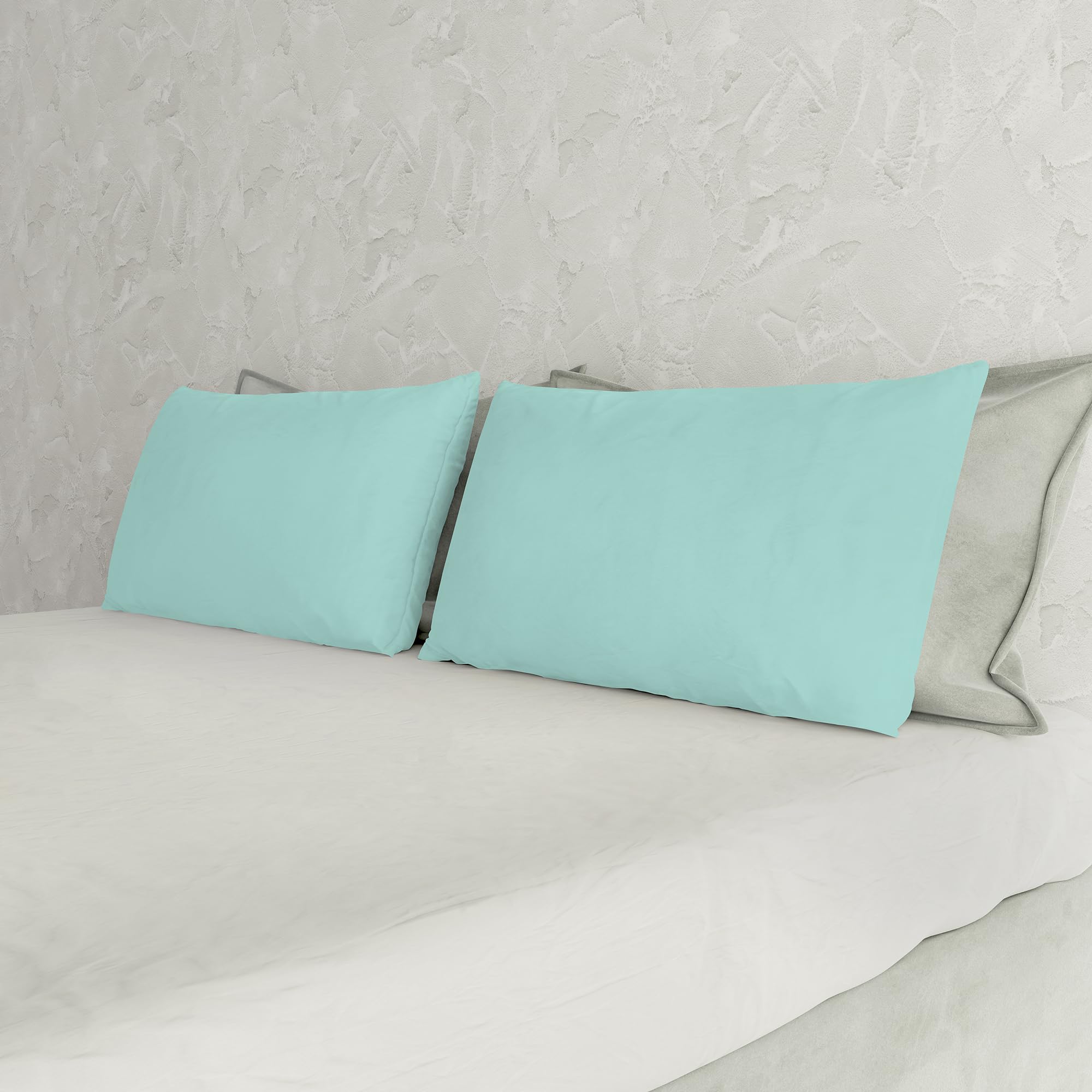 Italian Bed Linen Max Color couple of plain color pillowcases