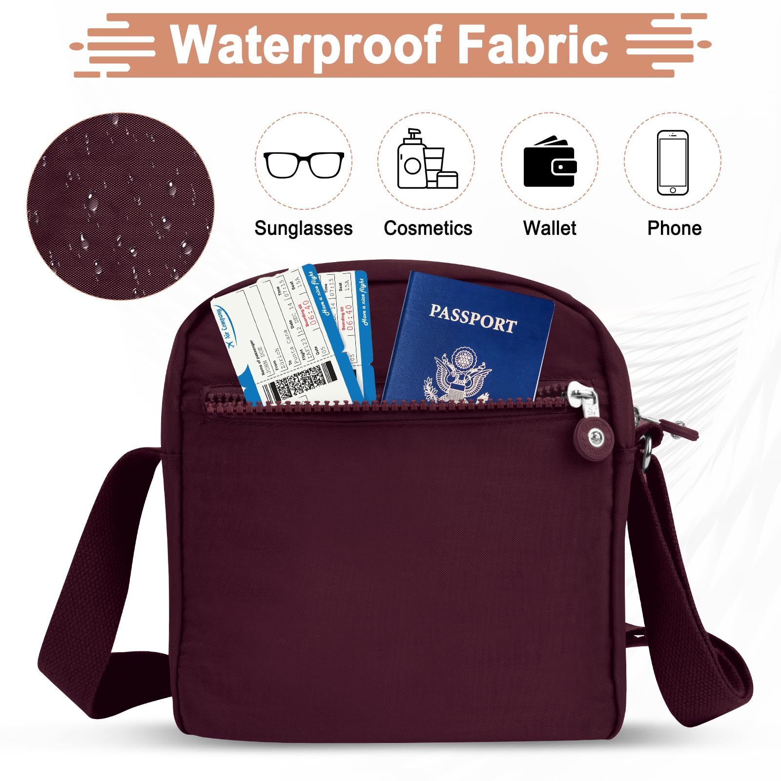 Borsa Tracolla Donna Crossbody Bag Donna Nylon Borsetta Tracolla Donna - Foto 28 di 52