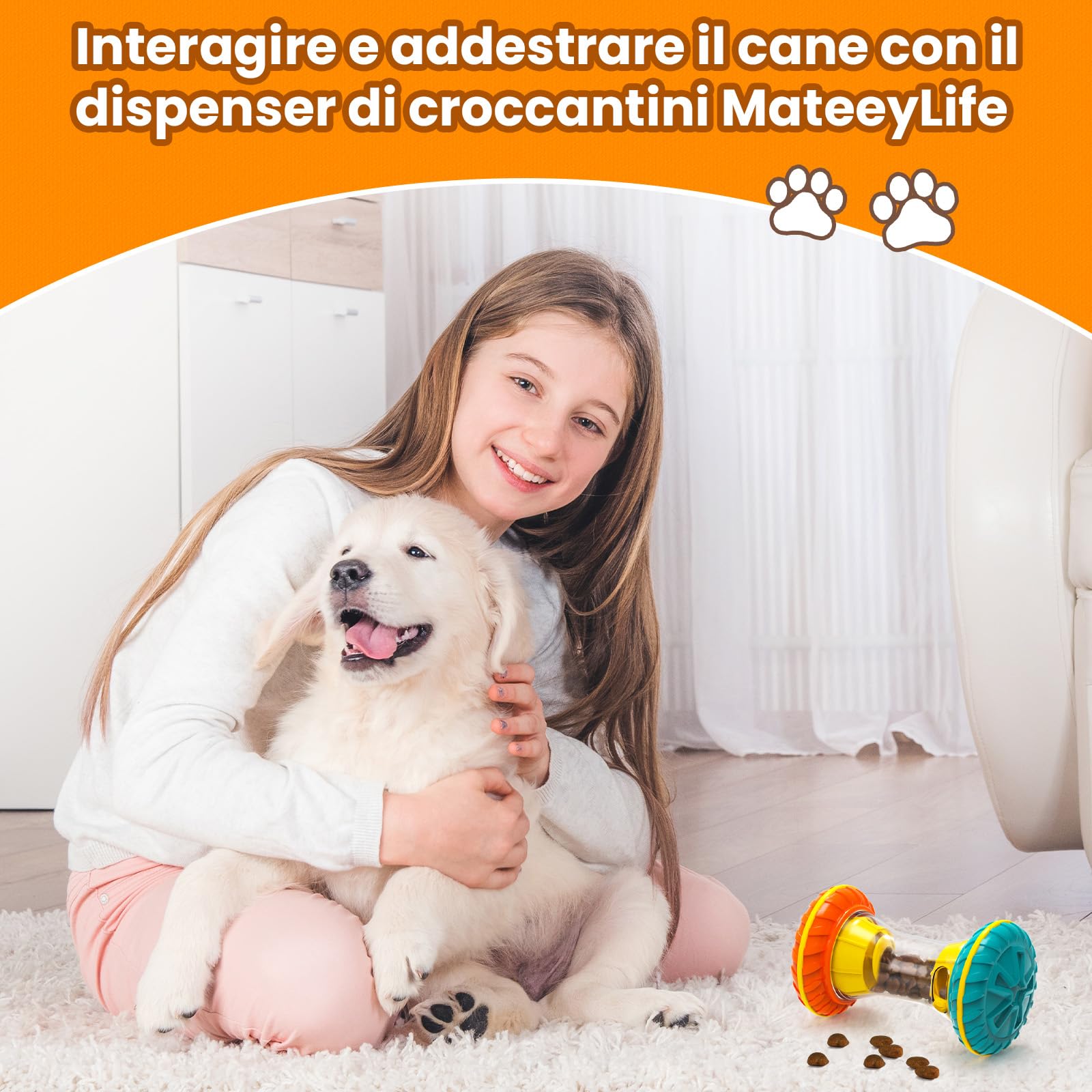 MateeyLife Giochi per Cani Interattivi - Giocattoli Mentalmente Stimolanti con Slow Feeder, Puzzle Anti Noia per Attivazione Mentale Cuccioli/Adulti