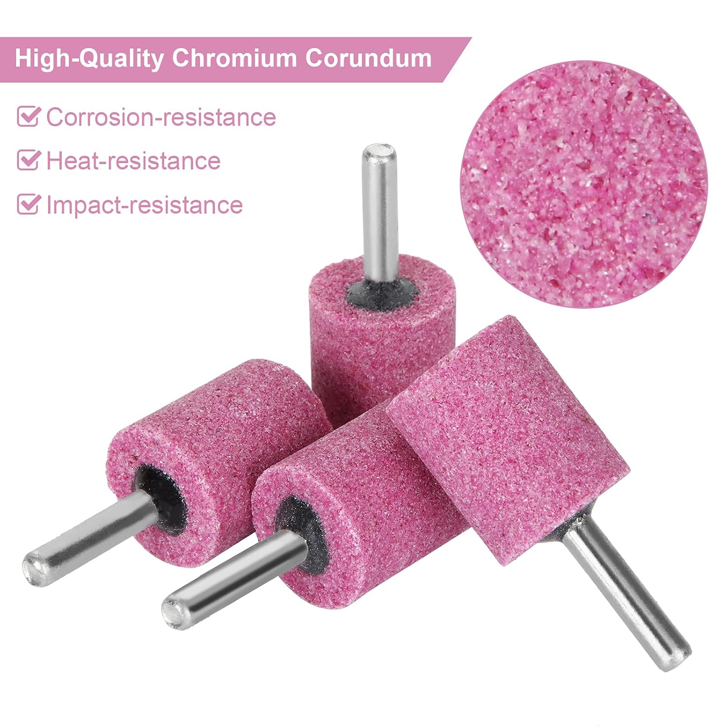 SHANQ 50PCS 6mm Shank Rotary Grinding Stones, Abrasive Mounted Stone