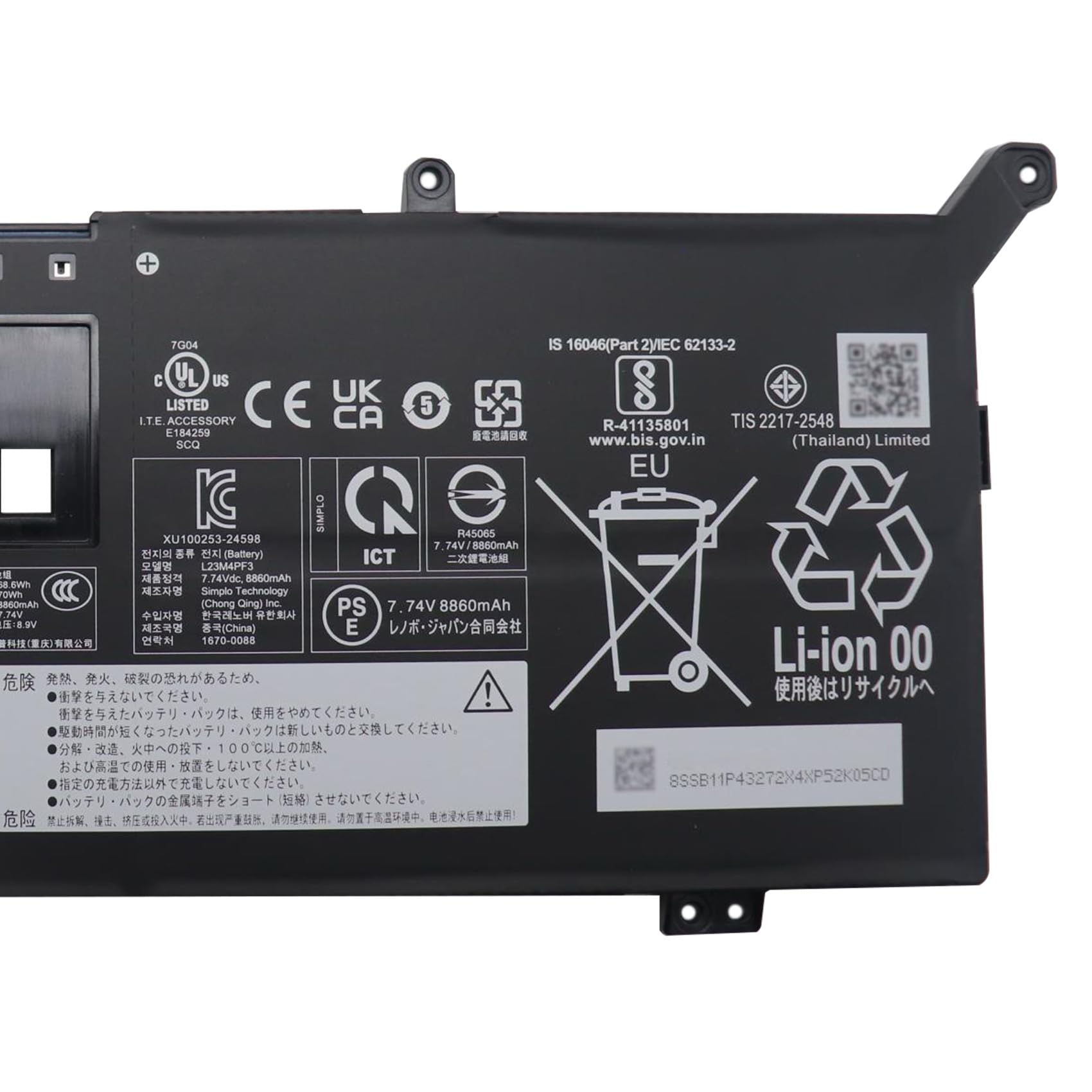 FCZFCZ L23M4PF3 Battery 70Wh 9050mAh Replacement for Lenovo Yoga