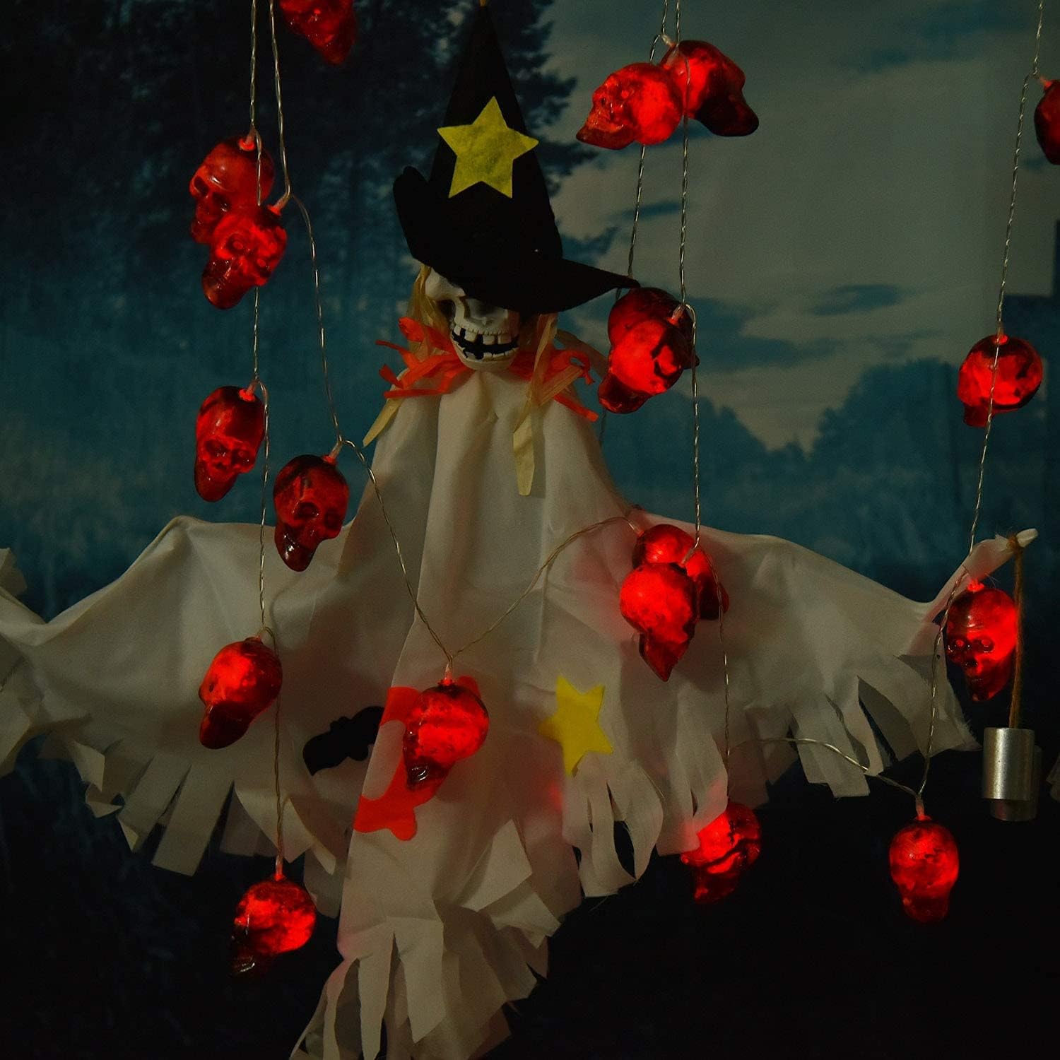 🔥 LUMINATERY Holiday Decorations, Ombre Skull Large 3D Dinosour String Lights, 30 LED Lights for Party, Wedding, Garden Decoration (Red) 🛒 Crazy Deals LUMINATERY Holiday Decorations, Ombre Skull Large 3D Dinosour String Lights, 30 LED Lights for Party, Wedding, Garden Decoration (Red)