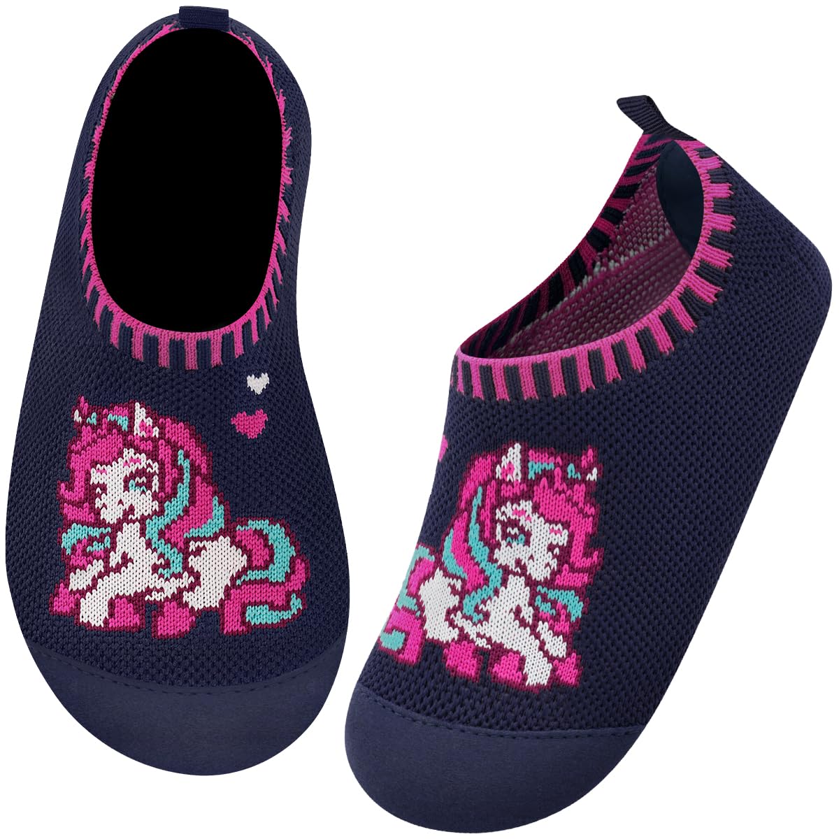 Kyopp Hausschuhe Kinder Junge Mädchen Atmungsaktive Rutschfest Barfussschuhe Turnschläppchen Weich Lauflernschuhe Kleinkinder Slippers