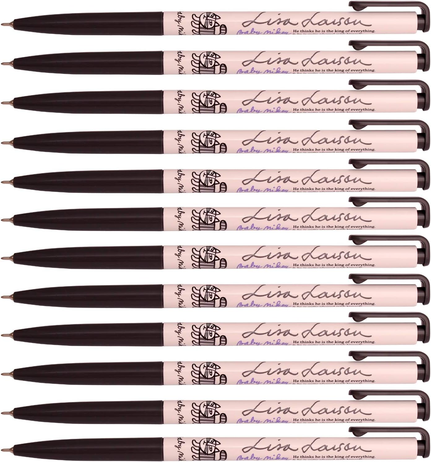 Xeno Baby Mikey 0.38 Mm Slim Ball Point Pen Box of 12 (Black)