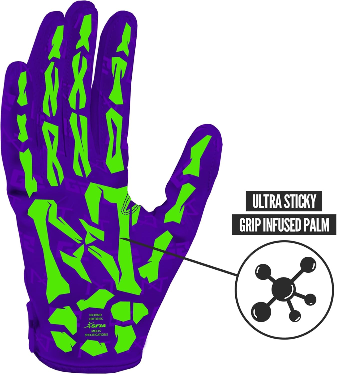 Nxtrnd Skeleton G2 Pro Football Gloves, Men's Ultra Sticky Elite Receiver Gloves