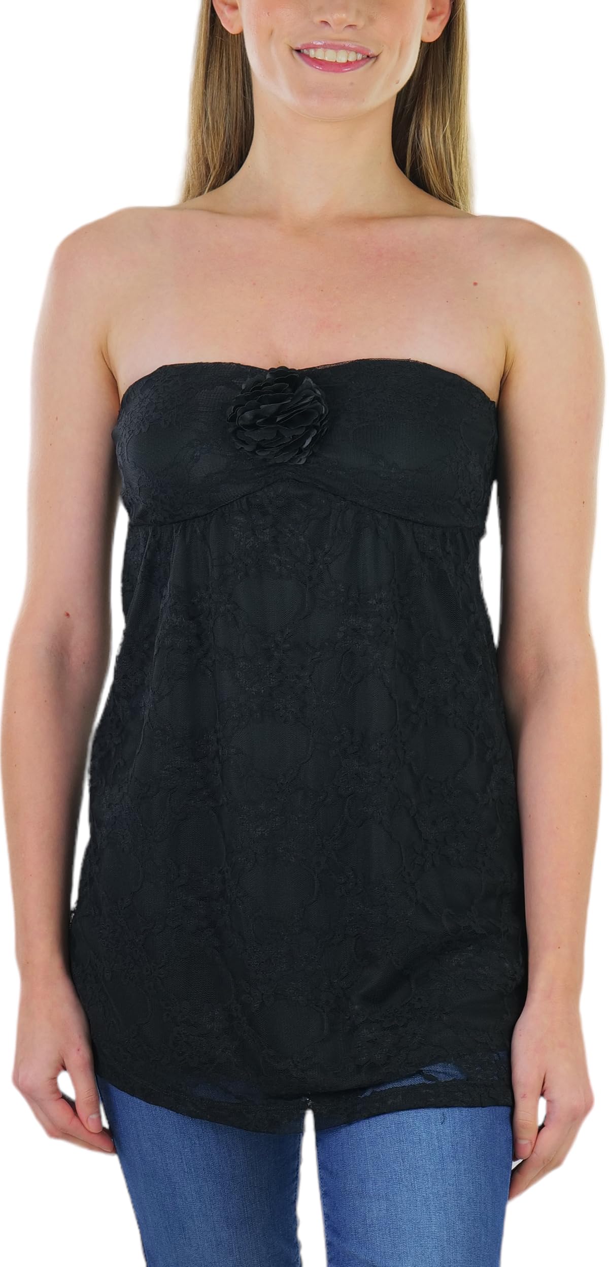 ToBeInStyle Women's Cotton-Spandex Blend Stretchy Tube Top