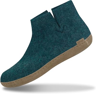Glerups 100% quality wool mix Boot Slipper with leather sole - Unisex