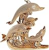 YUANXIN Dolphin Statue Dolphin Decor for Home Ceramics Decorations Animal Decorations Furnishings Fashion Luxury Elegant Wedding Gifts New Home Decoration Love Collectibles