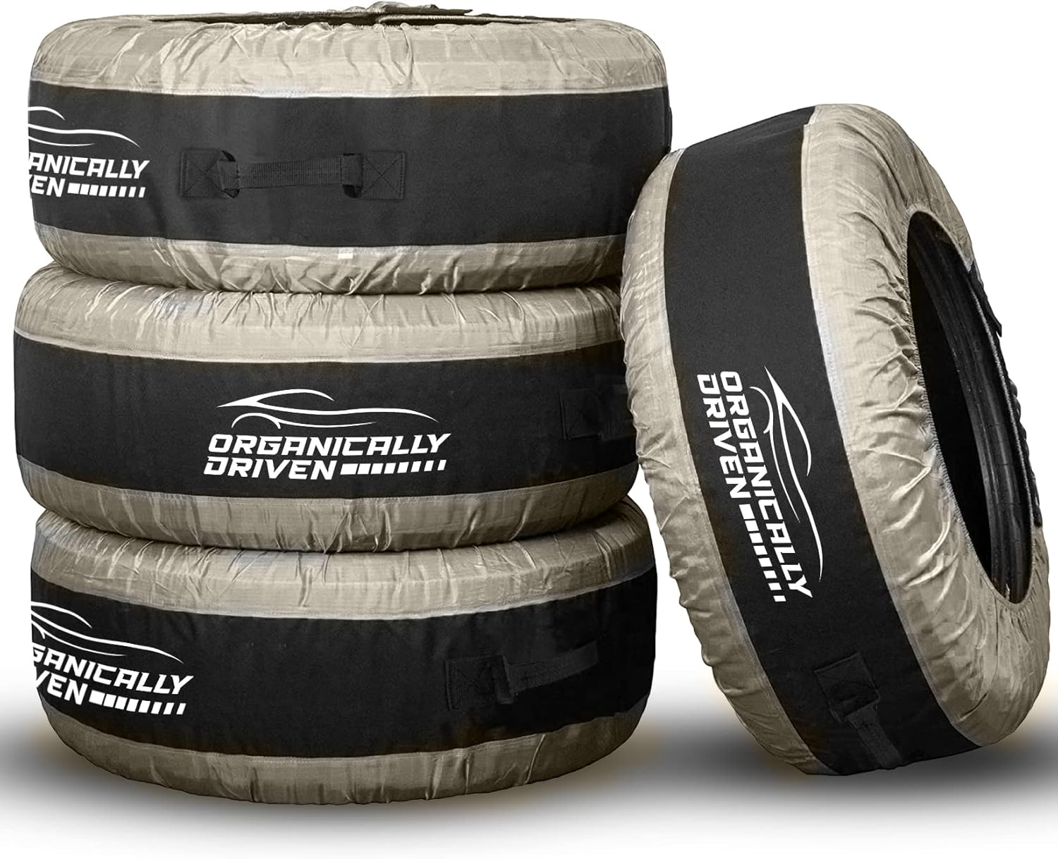 Tire Totes, Bags, Seasonal Storage and Easy Transportation for Tires from 15'' to 31'' - Set of 4 Bags (One Size Fits All) (V1.1)