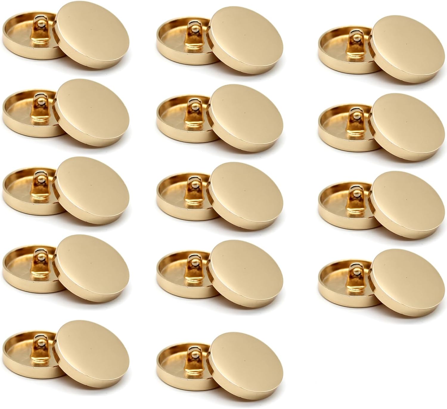 14 Pieces Gold Buttons, Metal Flat Buttons, Coat Buttons, Suit Sweater