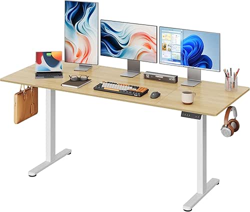 DEVAISE 71 * 28 Inches Electric Standing Desk, Dual Motors