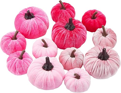 Miniatura 2 de 12 calabazas artificiales, decoración de cosecha de arce, decoración de otoño, centro de mesa de franela para otoño, cosecha de Acción de Gracias,