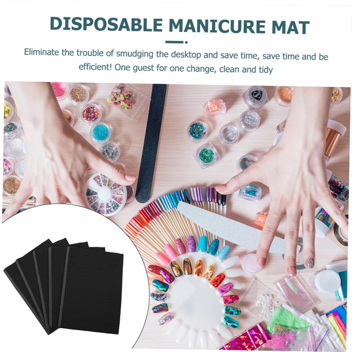 Tovaglietta Monouso per Manicure in Carta Assorbente e Confortevole al Tatto 125 Pezzi per Salone di Bellezza e Uso Domestico