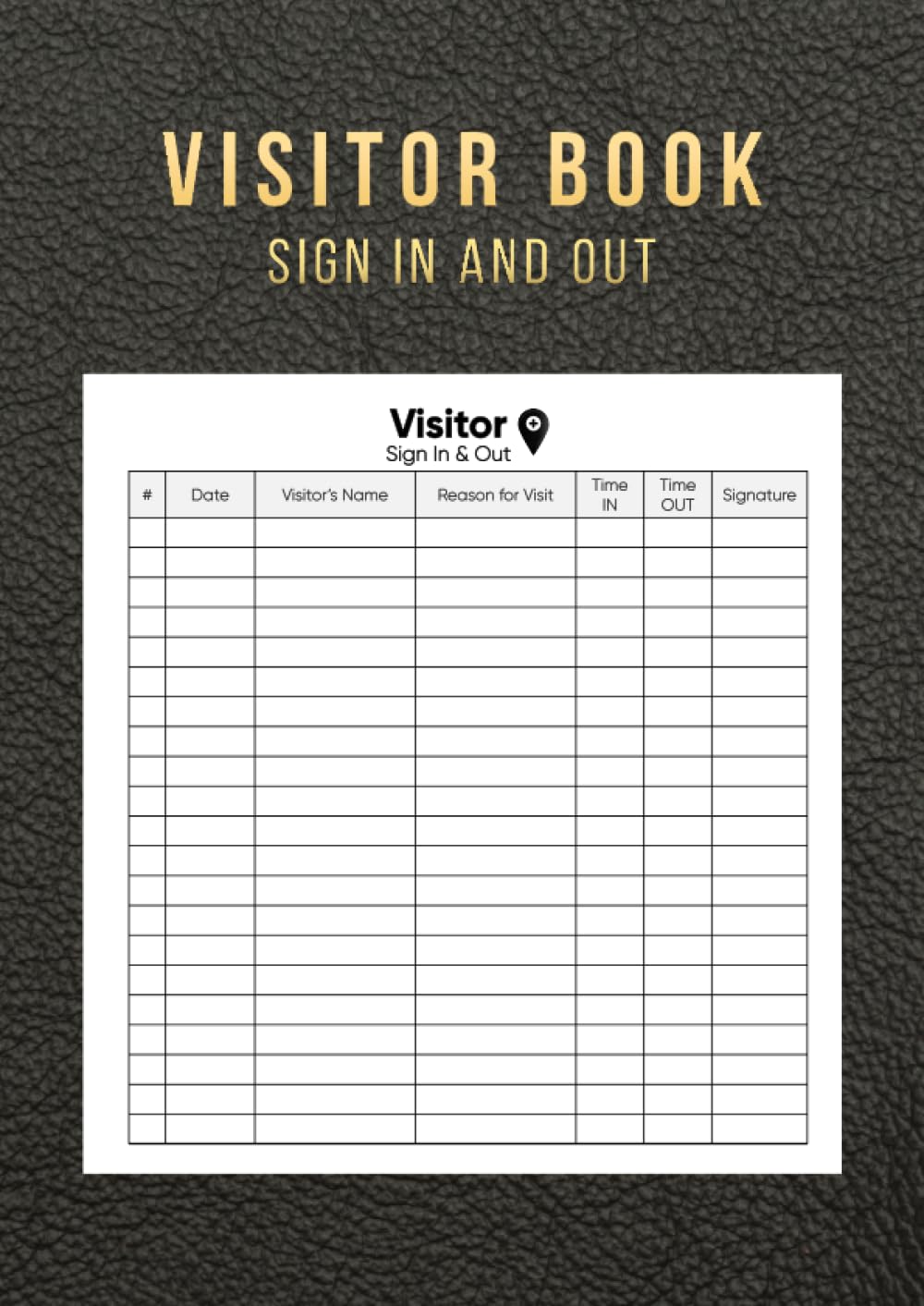Visitor Book Sign In and Out Visitor Register Log Book for