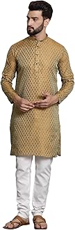 SOJANYA Men Silk Blend Floral (Since 1958 Celebrate in Style Kurta & Churidar Set for Every Occasion