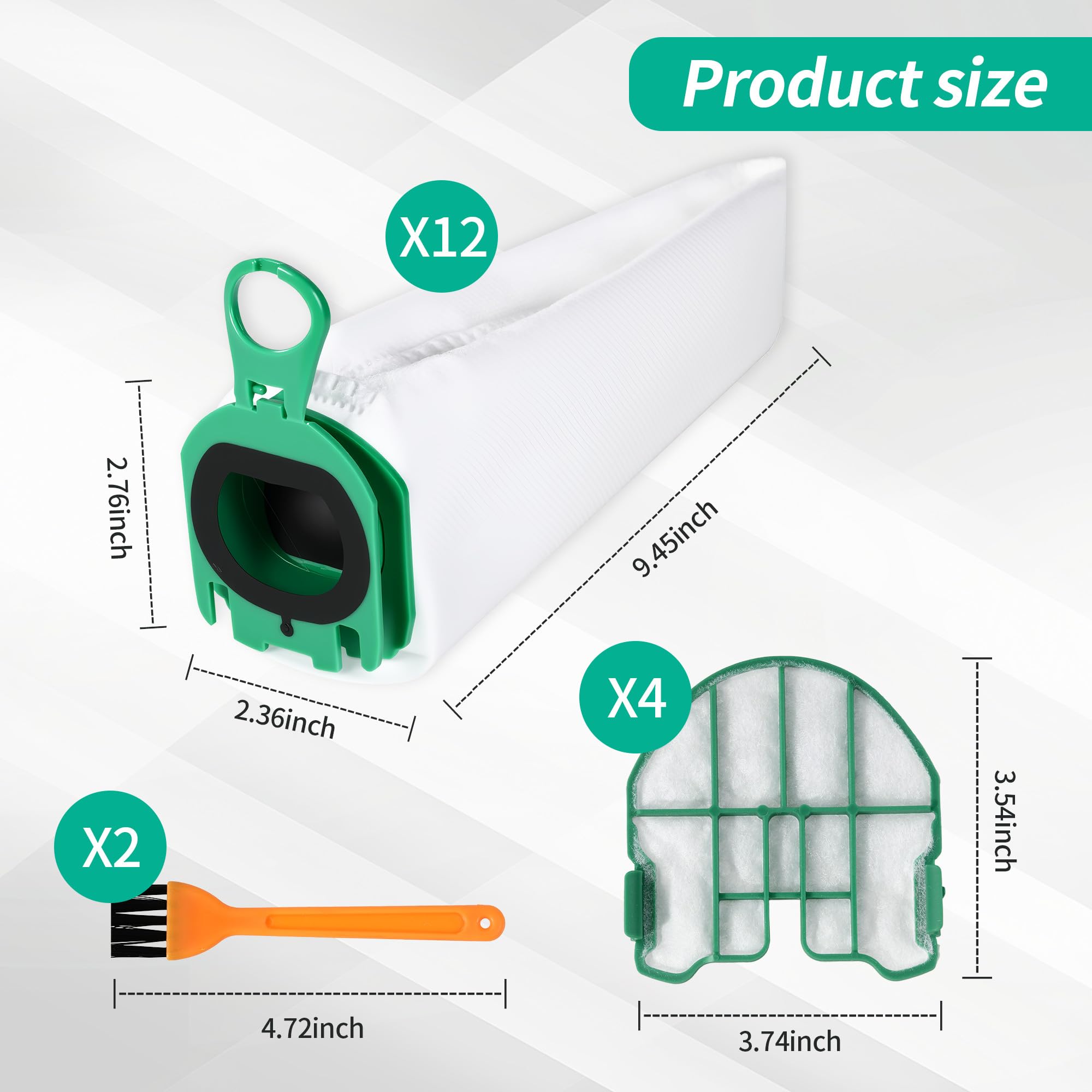 Jajadeal 10 Sacchetti Per Vorwerk Folletto VB100 FP100, Parti Di - Foto 11