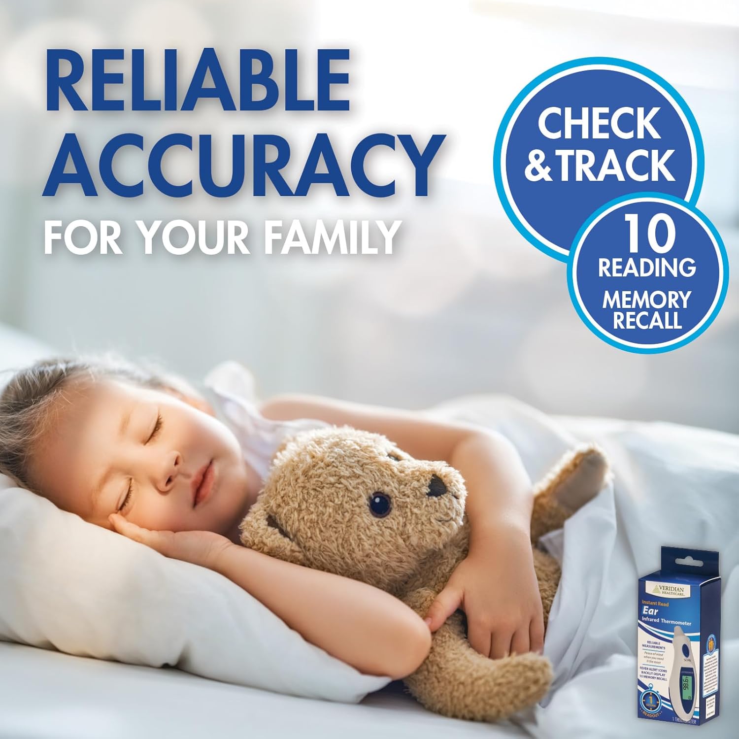 Ear Thermometer | Tympanic Infrared Measurements | Instant 1-Second Readout | Fever Alert | Backlit Display | 10-Memory Recall | 5-Year Warranty image 6 of 9 B003SLPQXY