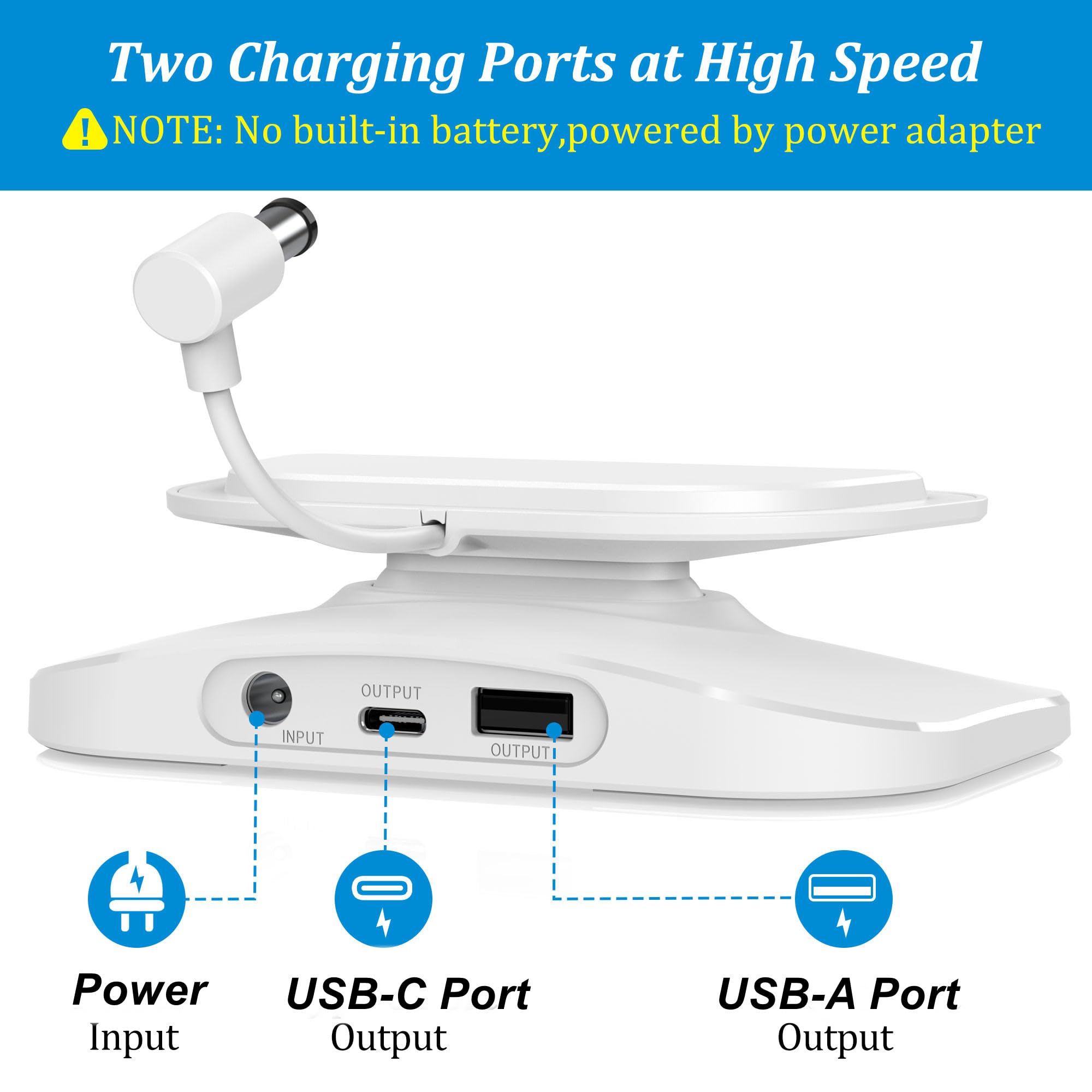 PlusAcc 10000mAh Battery Base For Show 8 (3rd Gen) – Portable Charging Stand With Tilt