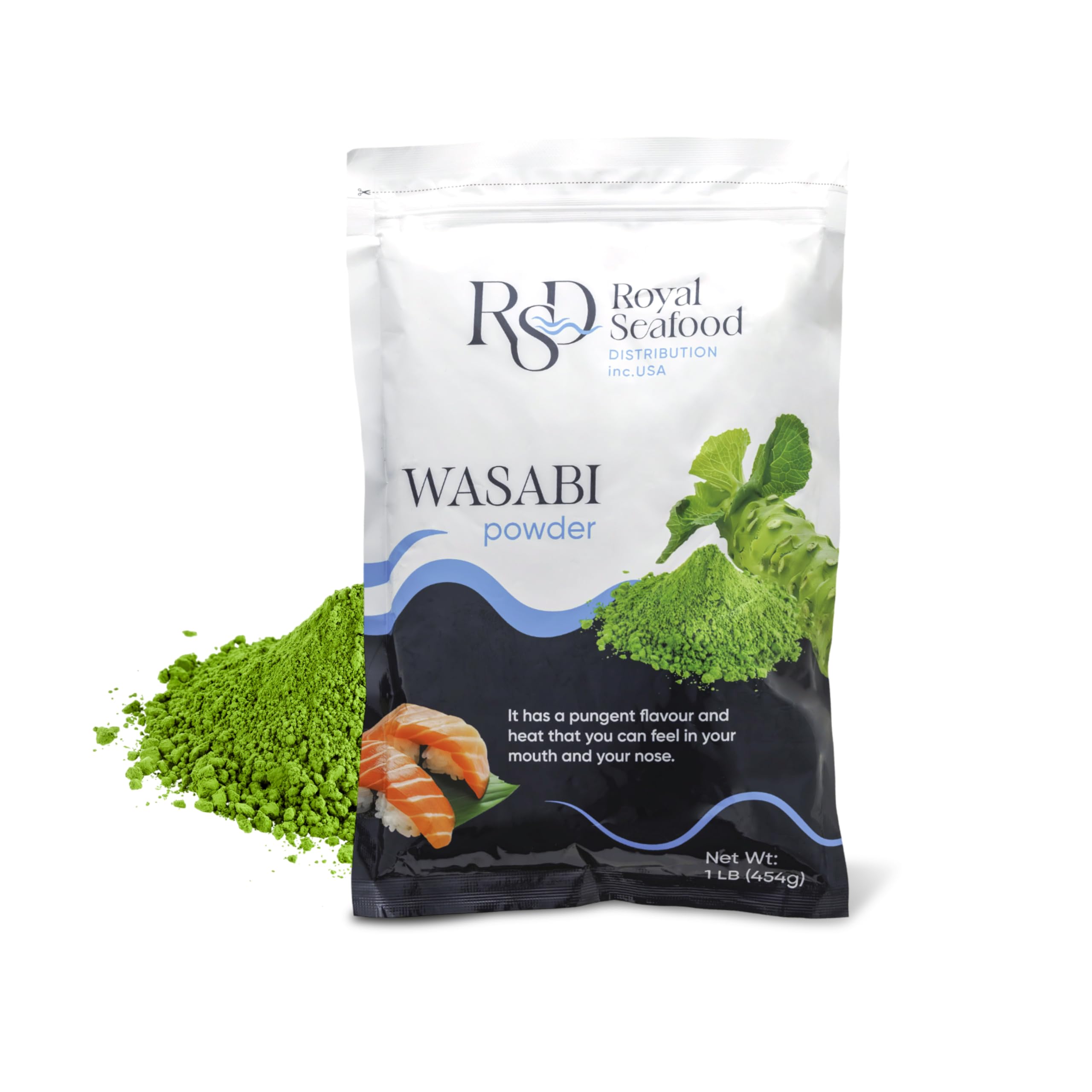 RSD – Premium Wasabi Powder 1 LB – Real Japanese Horseradish Root Powder for Sushi, Sashimi & Sauces – Gluten Free, Hot & Spicy Sushi Seasoning – Pure
