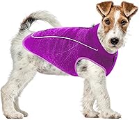 Vista 19 de Suéter de forro polar aislado para perros Chaleco ligero y cálido para perro Puerto con cremallera para arnés Chaqueta de invierno para clima