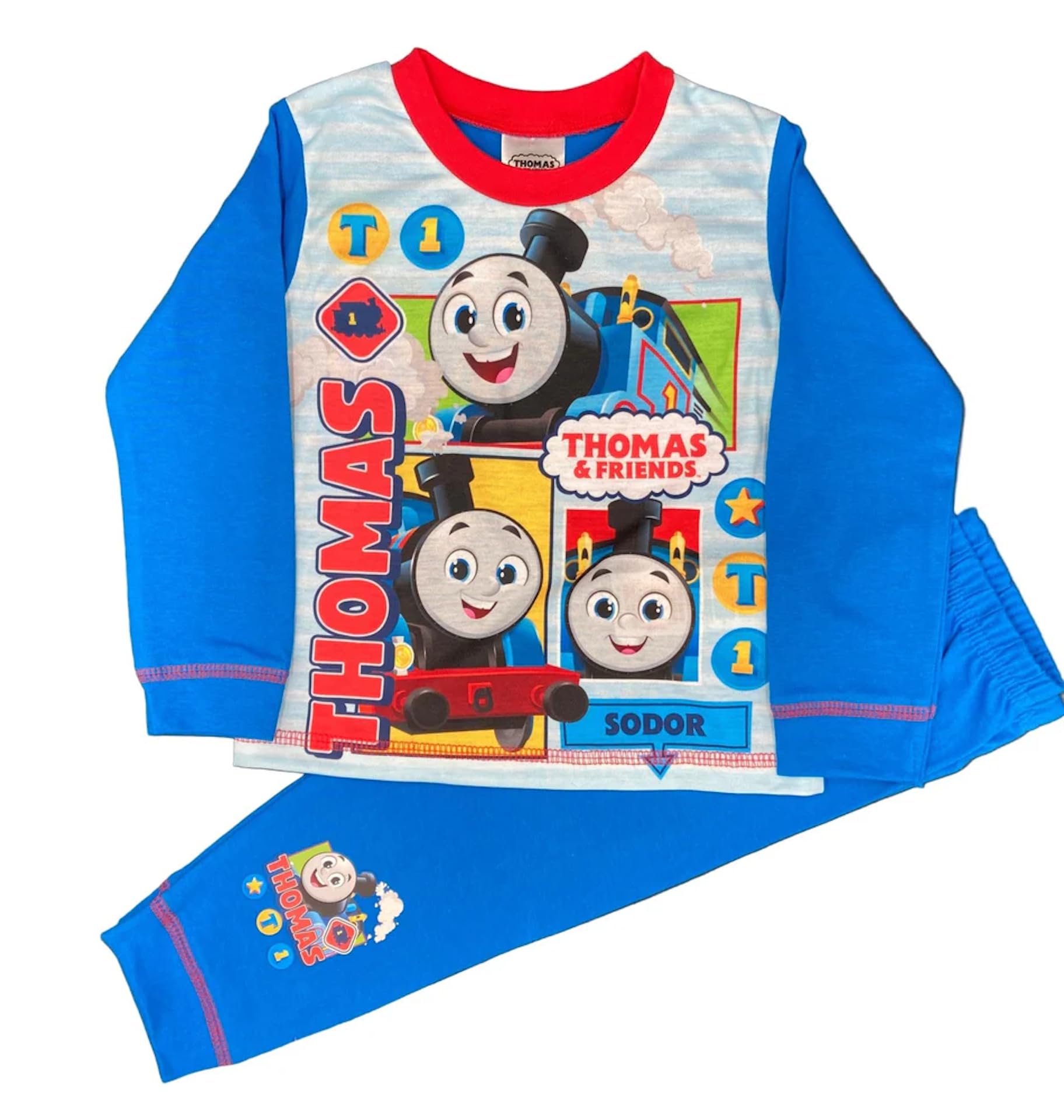 THOMAS & FRIENDS, Boys Thomas The Tank Engine Pyjamas, Blue, Age 3-4 Years