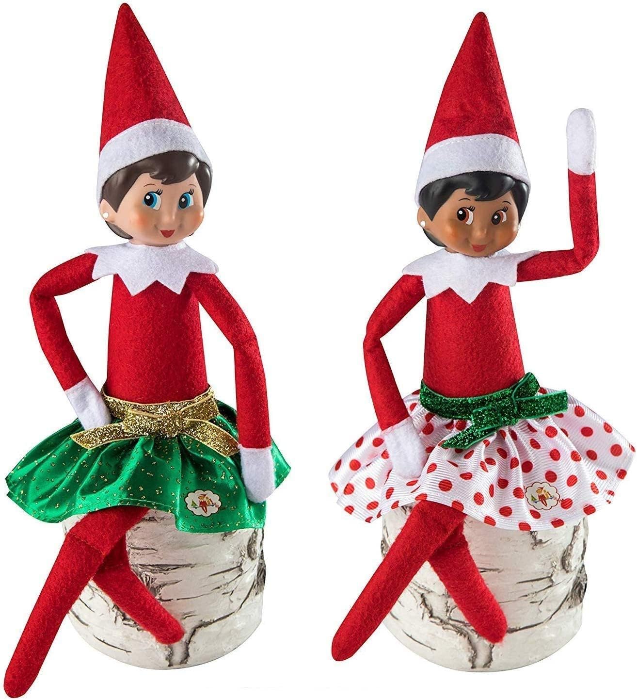 The Elf on the Shelf Holiday Outfit Accessory Value Pack - 3 Different Sets in One - Baker Set with Apron, Spatula, Mixing Bowl, Two Piece Party Skirt, and Donut PJ Set