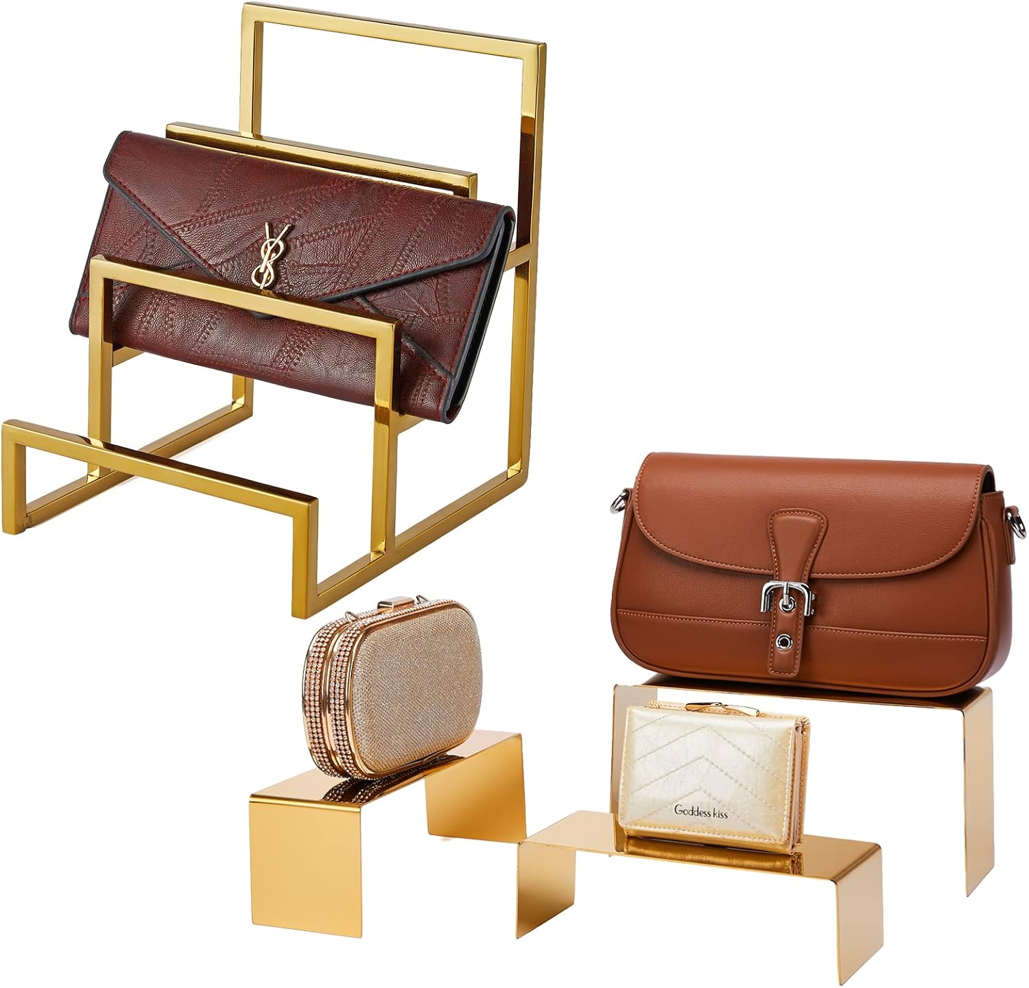 Purse Display Stand and 3-layer Wallet Display Rack