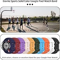 Vista 7 de Band Compatible with Google Pixel Watch 1/2/3/4 (41mm), Soft Silicone Sport Replacement Straps Bracelet for Google Pixel Watch 41mm