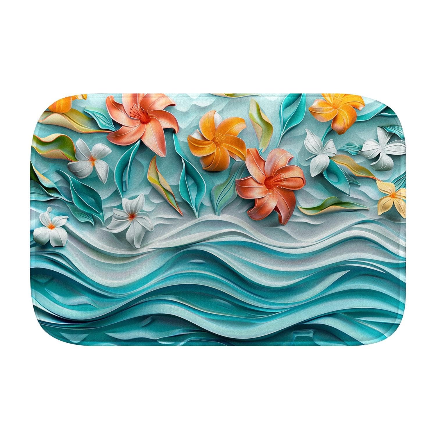 Tapis de bain en mousse à mémoire de forme 90x60 cm Générique VCS Relief 902