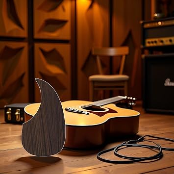 Wood Grain Guitar Pickguard Anti-Scratch Guard Plate Self-Adhesive Pickguard Sticker Acoustic Guitar Pick Guard Sticker Acoustic Guitar Pickguard Guitar Bass Accessories