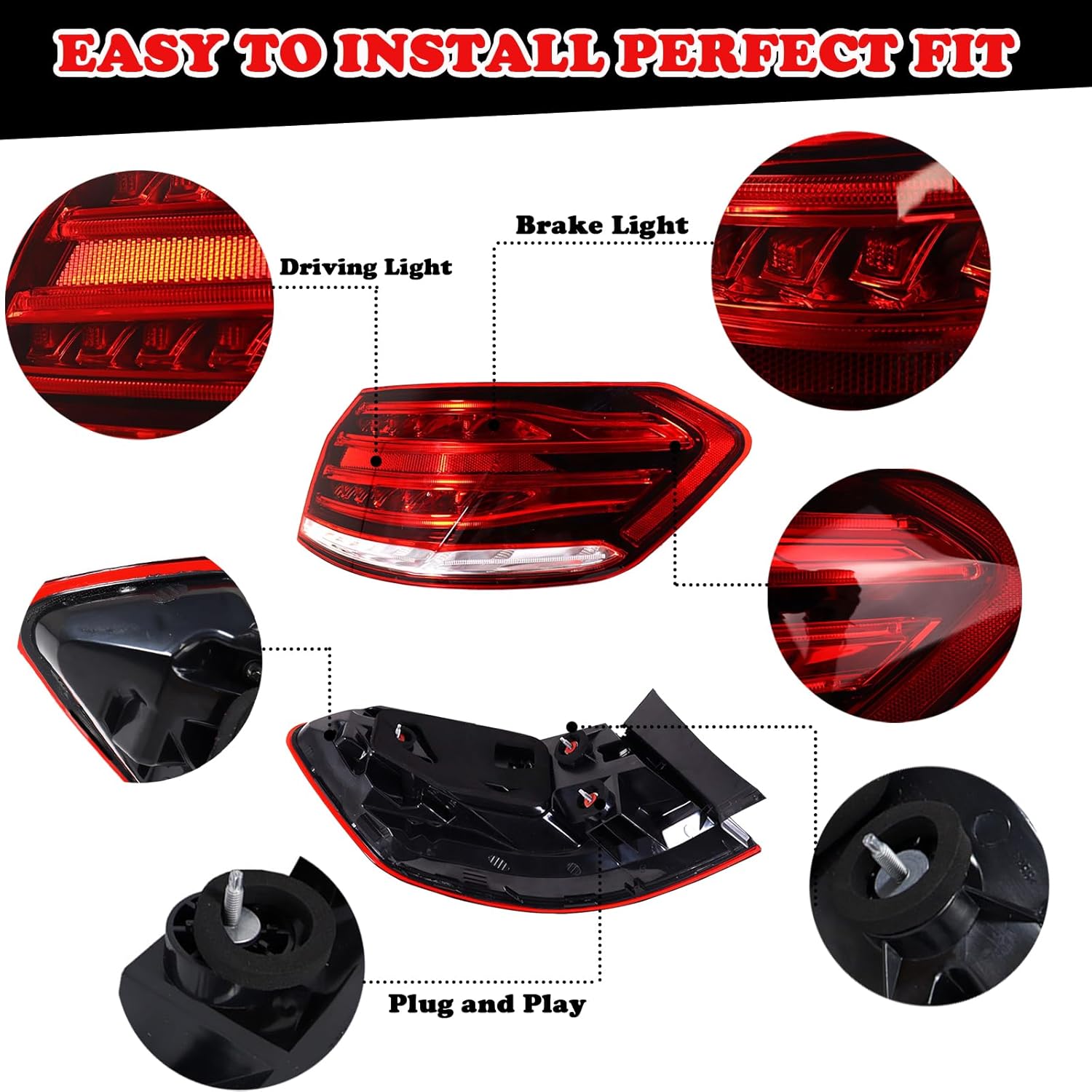 US Version Tail Light for Mercedes Benz E Class W212 E200 E240 E260 E280 E300 E350 E250 E63 2014 2015 2016 LED Left Outside
