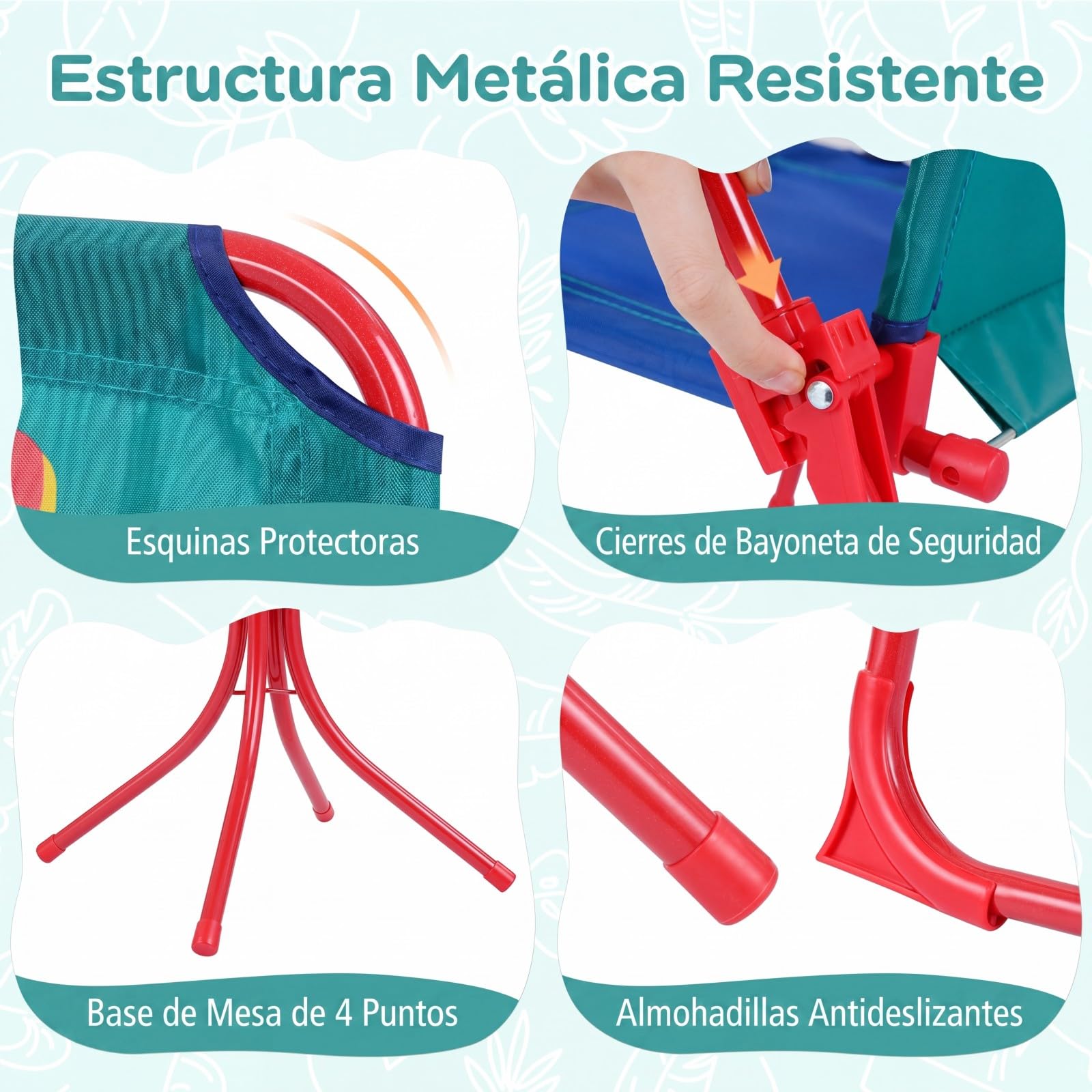 GOPLUS Juego de Mesa Picnic y Silla Playa para Niños, Mesa de Actividad Plegable Infantil con 2 Sillas Plegables y Sombrilla de Altura Ajustable, Mueble de Patio Portátil (Azul)