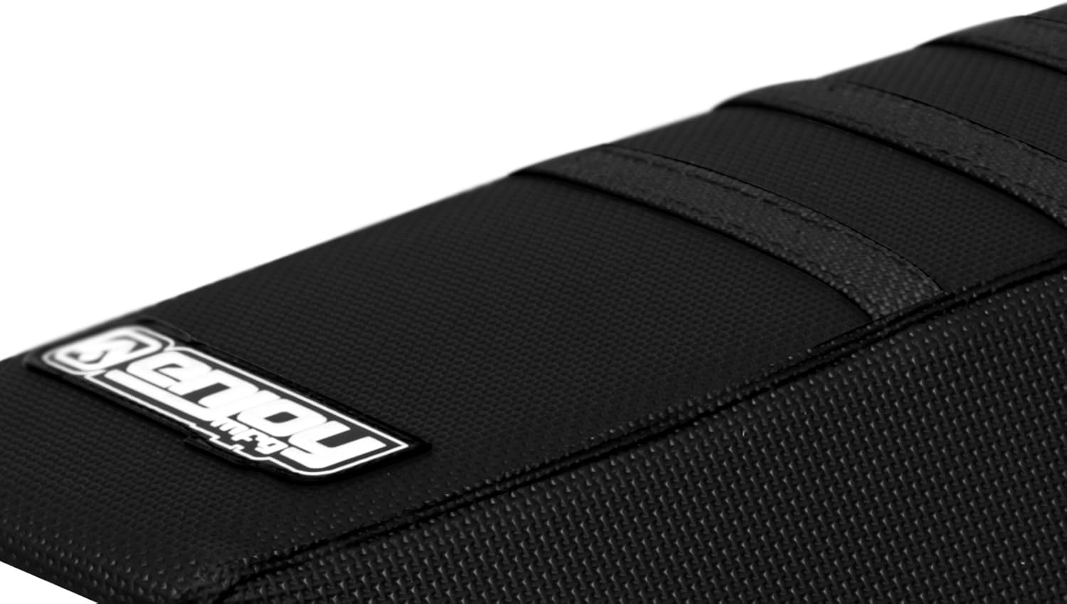 Enjoy Mfg Seat Cover - Compatible Fit for 2010-2018 Suzuki RMZ 250 RMZ250 - All Black/Black Ribs #49
