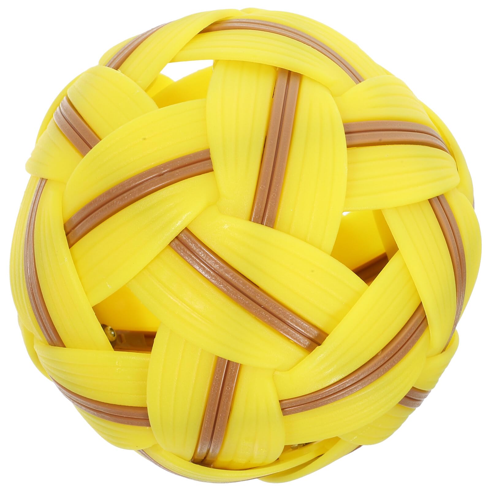 Sosoport Bola Tejida de Ratán Natural: Bola Grande Volante Chino Jianzi Balón de Fútbol Interior Creativo Adorno de Bola Artesanal de Madera para Deportes Fiesta de Fútbol Al Aire