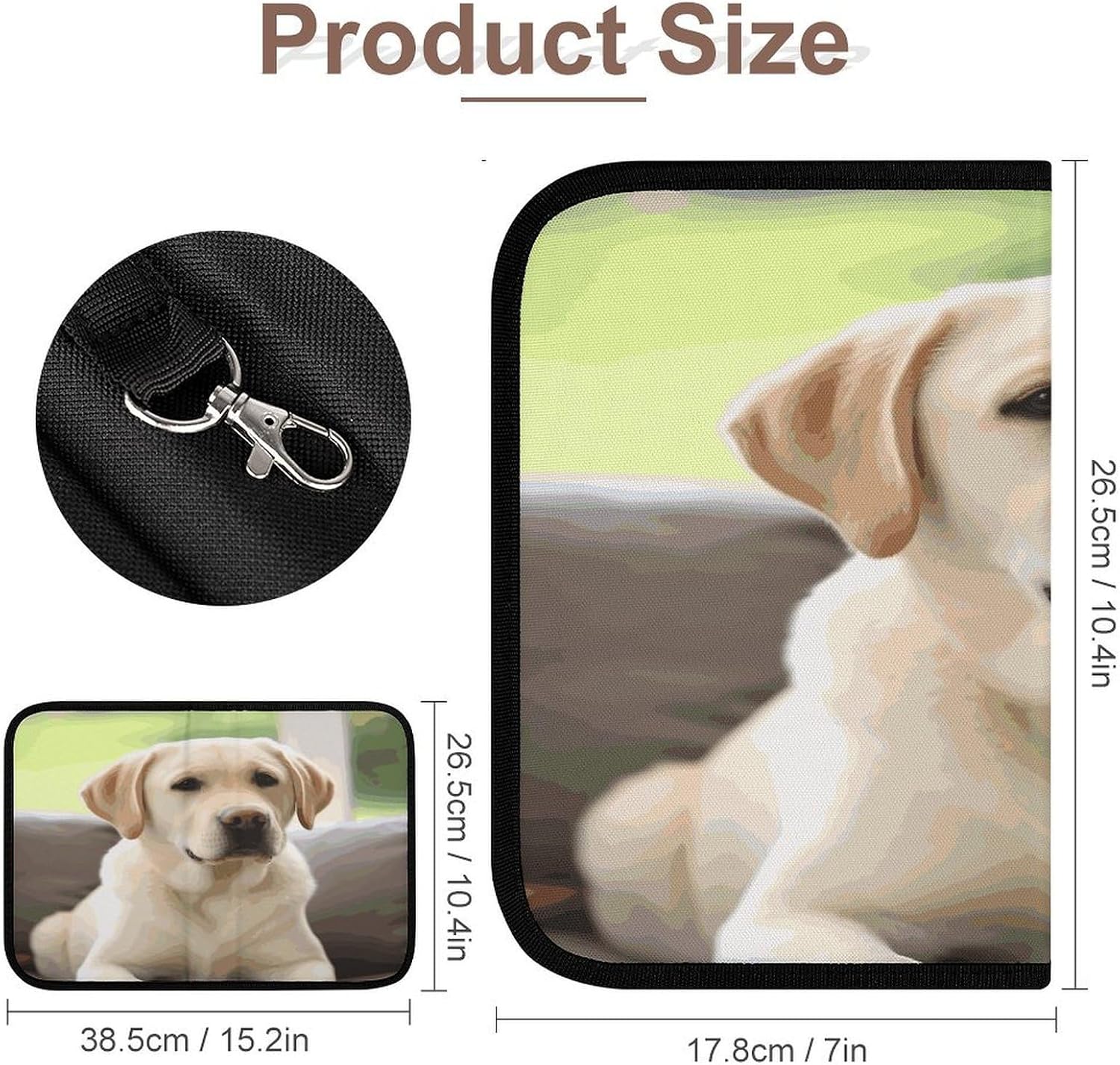 Cute Labrador Dog Tool Bag Organizer Bag Zipper Pouches image 2