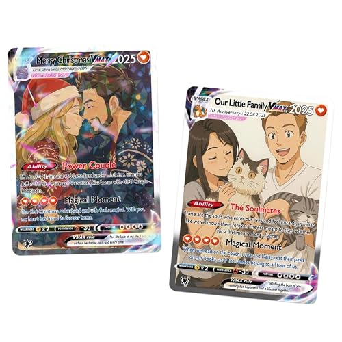 Custom Poke Cards Couple, Personalized Poke Card for Men Women