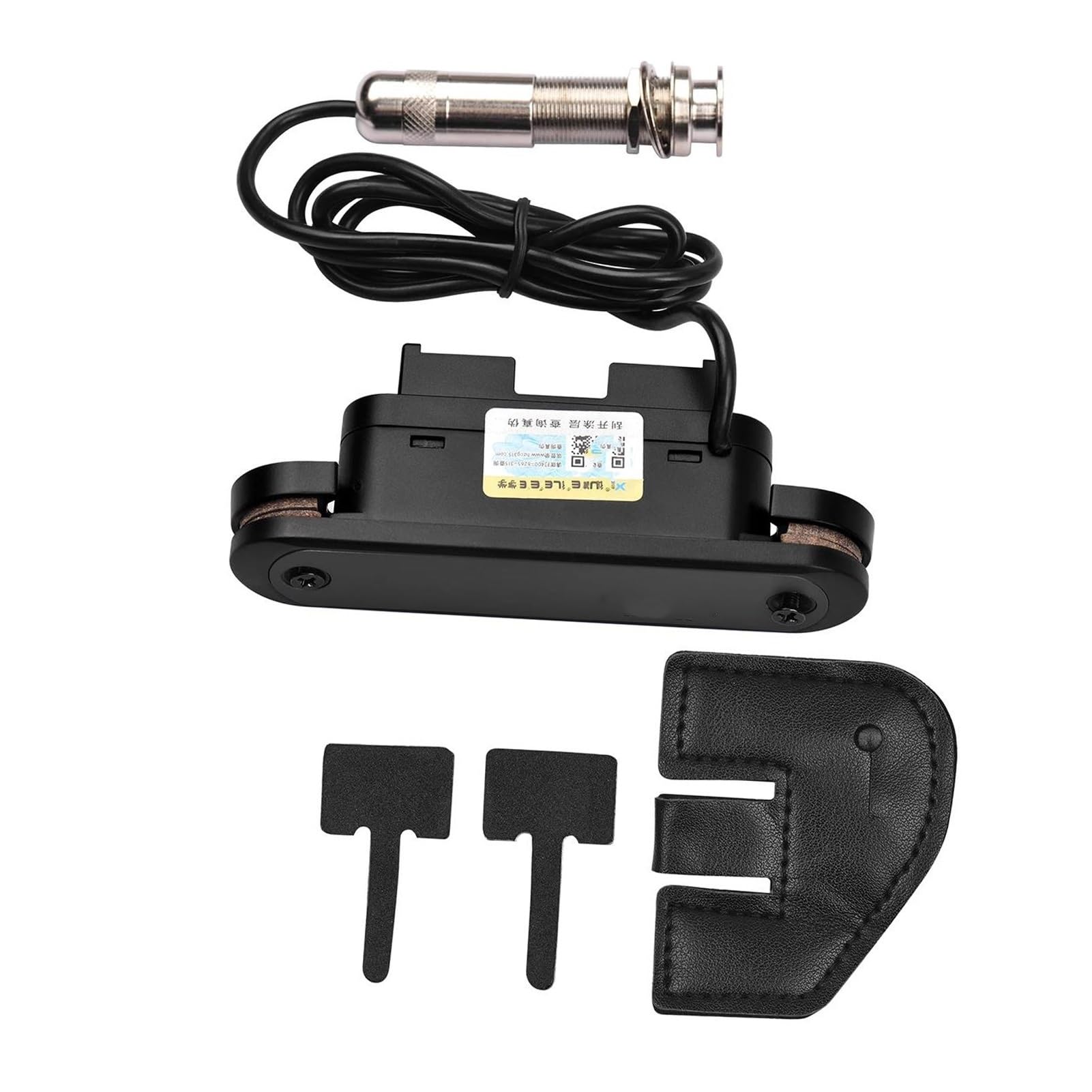 Pickup per strumenti ad arco Preamplificatore Per Chitarra Acustica Bobina Di Induzione Magnetica Pickup Alla Buca 95-110mm Gui Acustica Alla Buca(Bk)