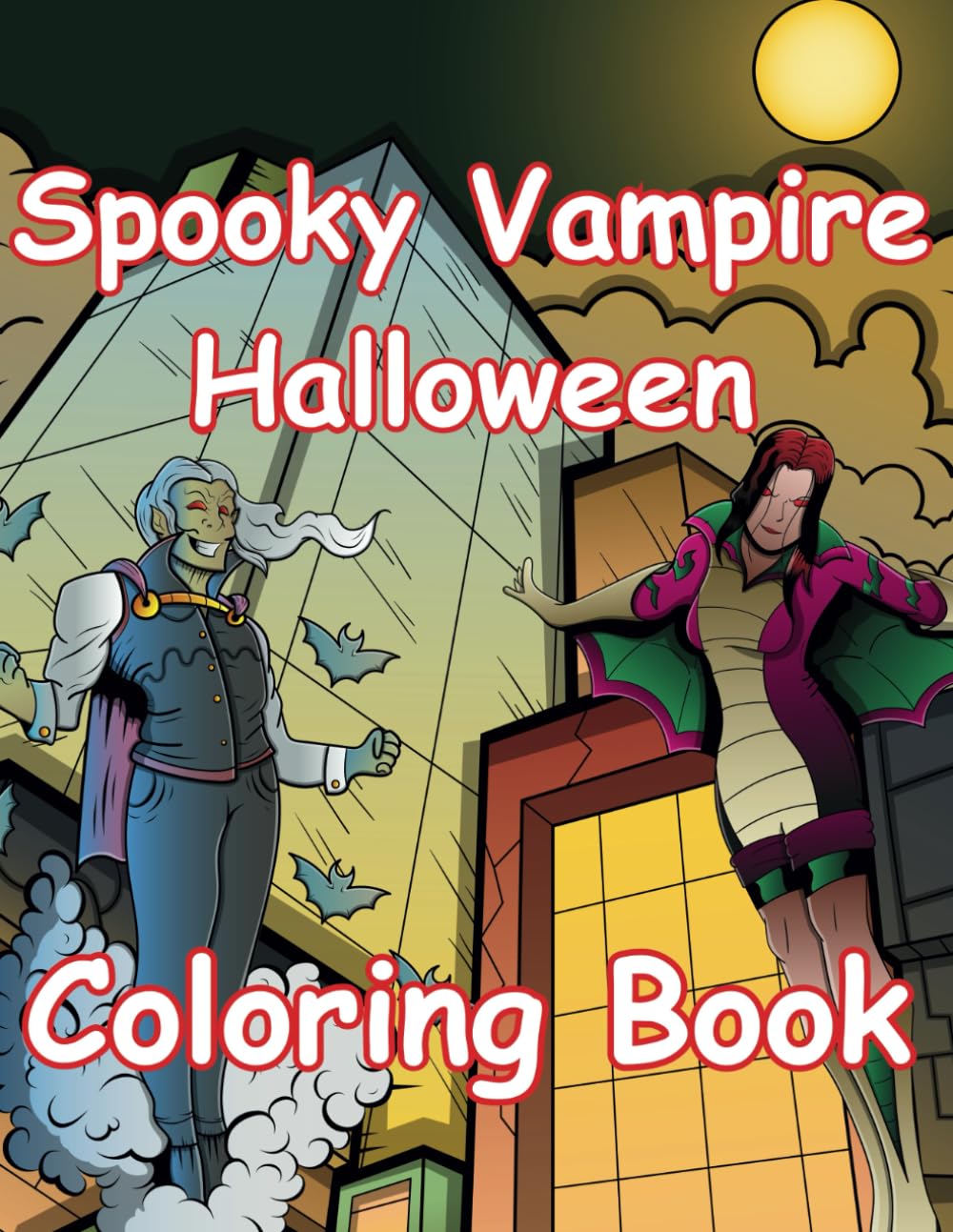 Spooky Vampire Halloween Coloring Book