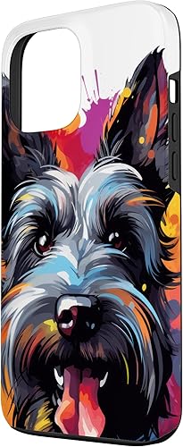 Miniatura 2 de iPhone 13 Pro Max Scottish Terrier Retrato  Estuche de ilustraciones en color retrato