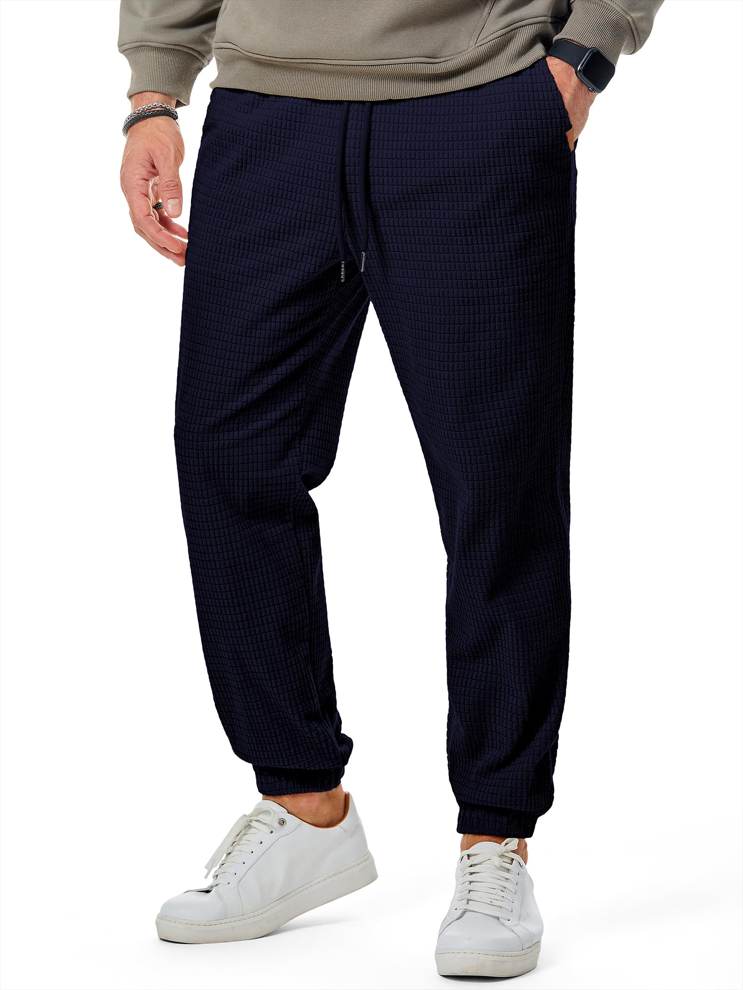 Elegancity Cordhose Herren Baggy Jogginghose Herren Casual Weite Hose Stretch Trainingshose mit Elastischem Kordelzug