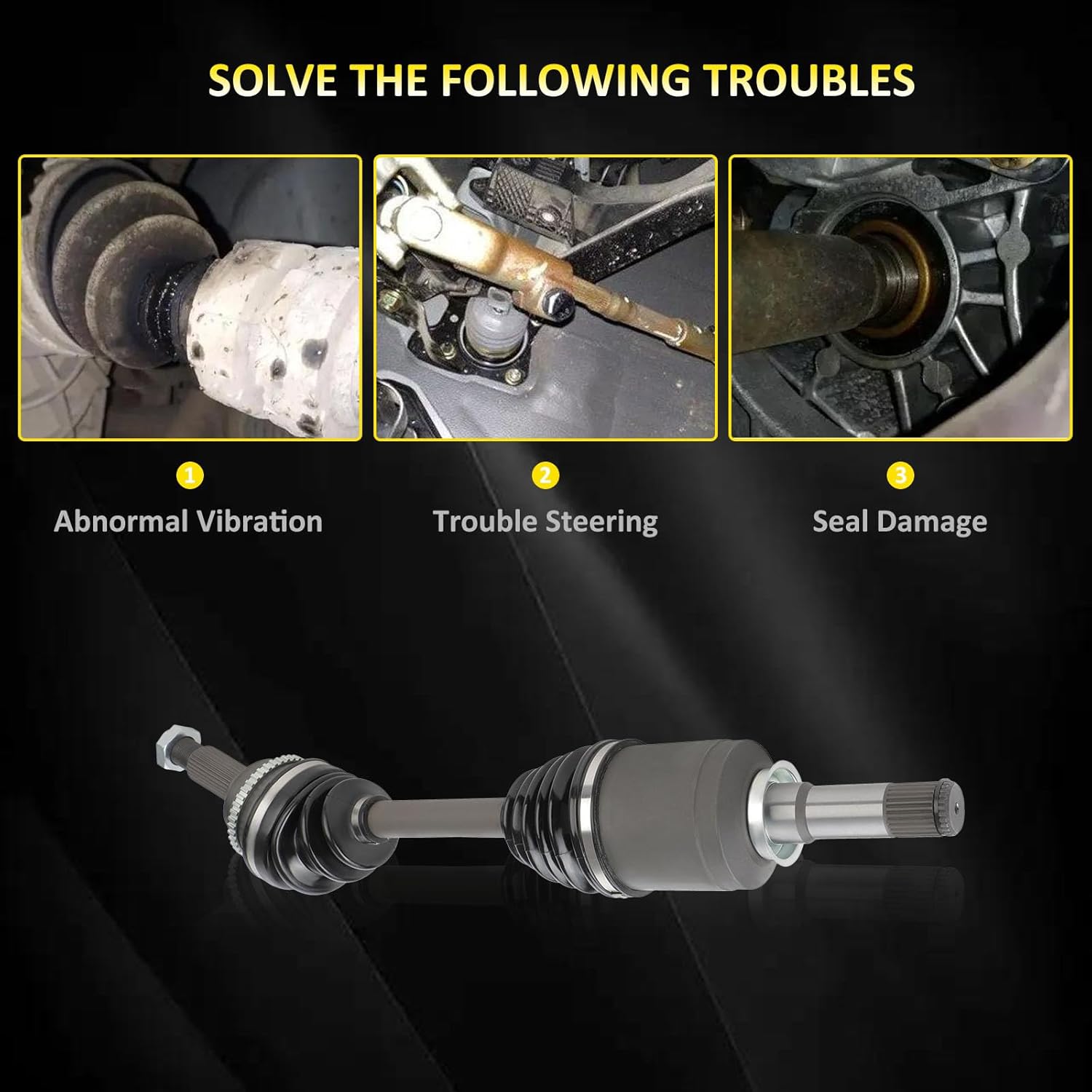 Front Left Right CV axle shaft assembly Fit For 2011-2014 for Lincoln MKX 3.7L 2007-2010 for Lincoln MKX 3.5L 2011-2014 for Ford Edge 3.7L CV axle assembly